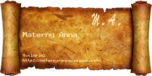 Materny Anna névjegykártya