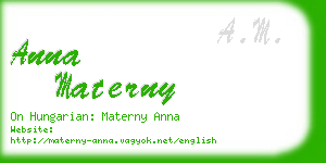 anna materny business card